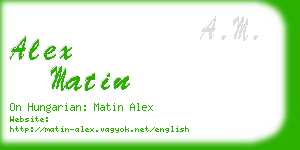 alex matin business card